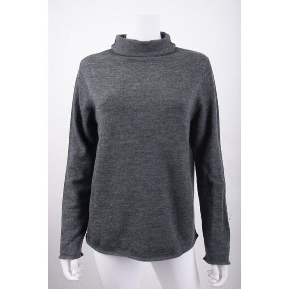 Vintage Tommy Hilfiger Womens Sweater L Gray Turtleneck merino wool Japan NWT - Picture 1 of 6